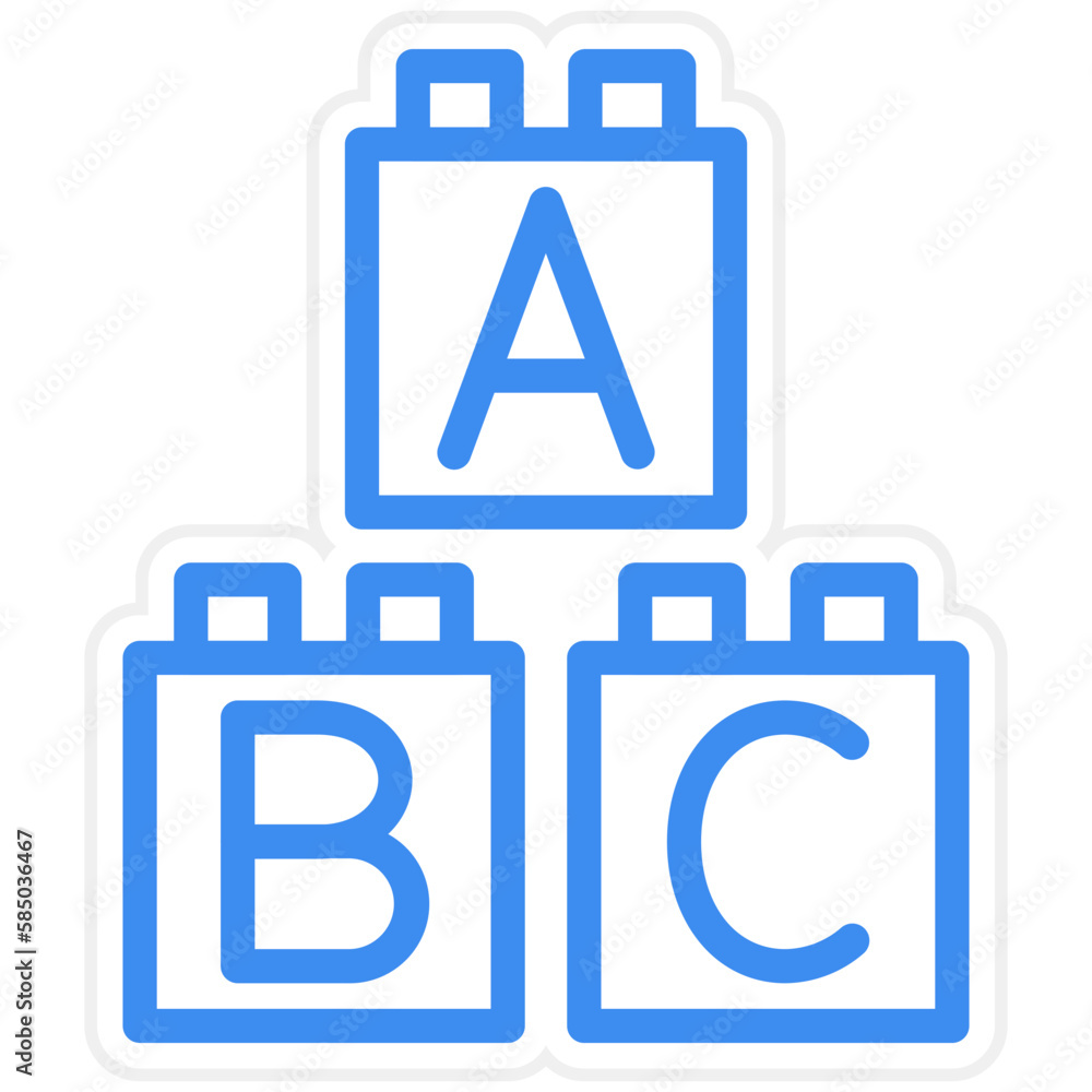 Poster vector design blocks icon style