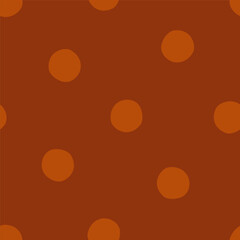 Brown seamless pattern with brown circles