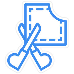 Vector Design Cutting Clothes Icon Style