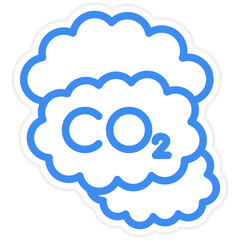 Vector Design Carbon dioxide Icon Style