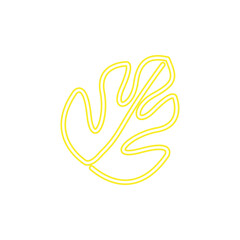 Obraz premium Neon Leaf