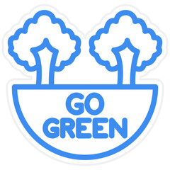 Vector Design Go Green Icon Style