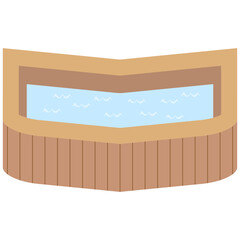 Wooden Jacuzzi Swimming Pool Summer Swim Area Collection
