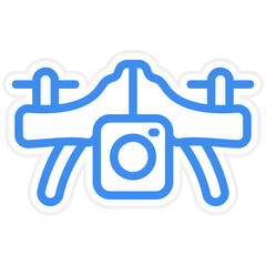 Obraz premium Vector Design Camera Drone Icon Style