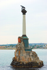 Sevastopol, Crimea . The Monument to the Sunken Ships, dedicated to ships scuttled during the siege of Sevastopol during the Crimean War