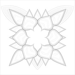 Mandala art for coloring book and art therapy. Doodle vector of flowers for coloring sheet for every age.