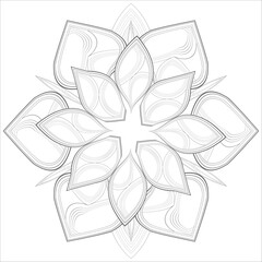 Mandala art for coloring book and art therapy. Doodle vector of flowers for coloring sheet for every age.