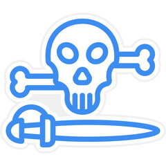 Vector Design Pirate Danger Icon Style