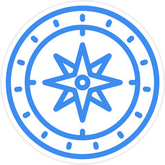 Obraz premium Vector Design Compass Icon Style