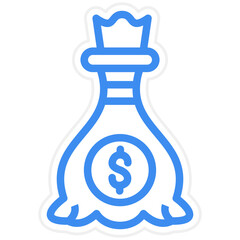 Vector Design Money Bag Icon Style