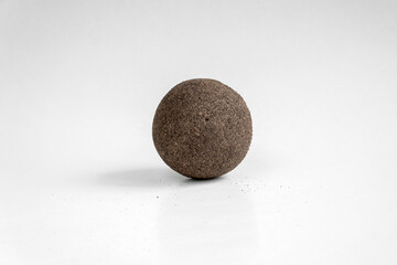Fototapeta premium Baseball ball that is ripped and useless on white background