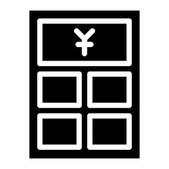 Fototapeta premium currency glyph 