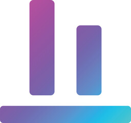 Bottom alignment Vector Icon Design Illustration