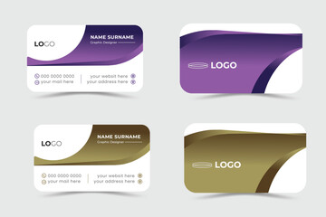 corporate business card design template layout design stylish colorful  clean unique abstract shape double side creative business card multiple purpose id card visiting card  employ card manager  