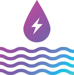 Water energy Vector Icon Design Illustration