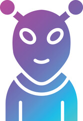 Alien Vector Icon Design Illustration