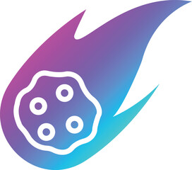 Comet Vector Icon Design Illustration