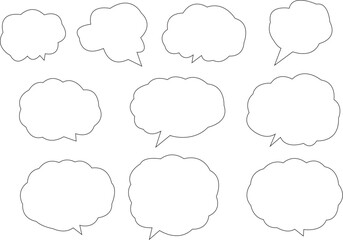 set of speech bubbles