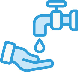 Obraz premium Wudhu Vector Icon Design Illustration