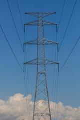 High voltage transmission lines in Phongsali province, Laos