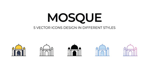 Mosque icon. Suitable for Web Page, Mobile App, UI, UX and GUI design.