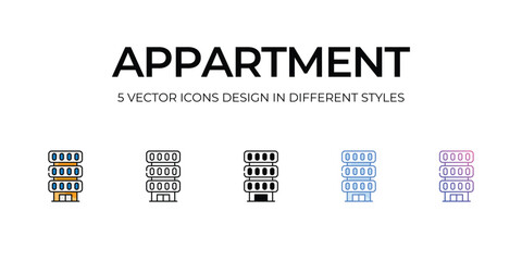 Appartment icon. Suitable for Web Page, Mobile App, UI, UX and GUI design.