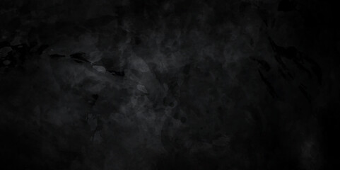 Dark black chalk board and black board concrete wall texture background banner pattern. Dark black texture chalk board and grunge banner background. classroom board wall texture background.