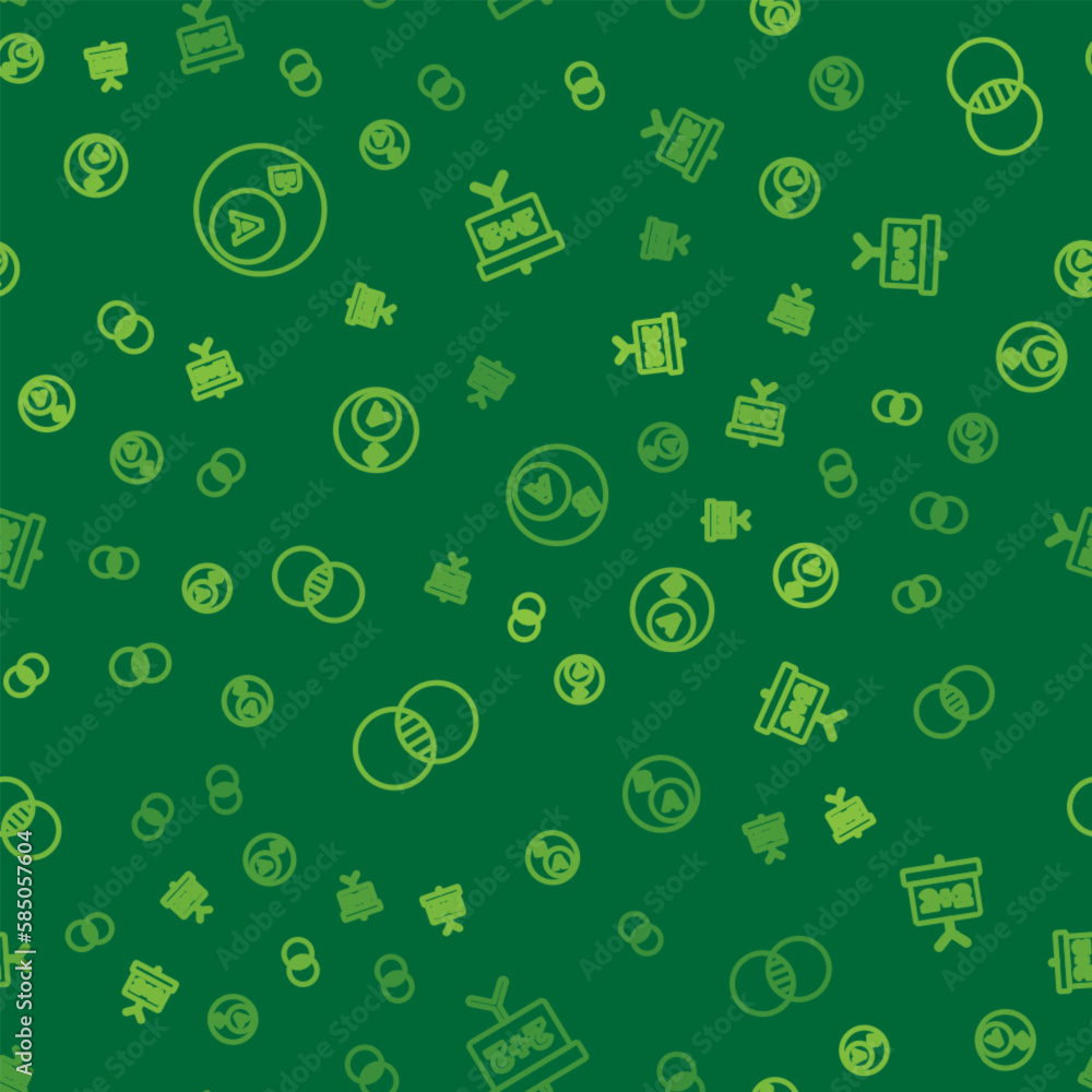 Poster set line subsets, math, a is subset of b, mathematics a and b and chalkboard on seamless pattern. ve