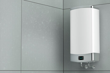 Smart storage water heater in the bathroom