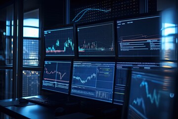 High-Tech Stock Analysis: Working with Analytic Financial Graphs on Monitor Displays: Generative AI