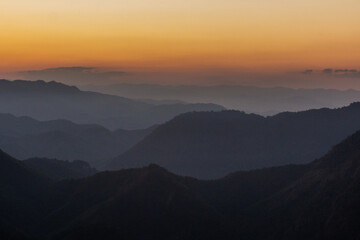 Evening view of landscape near Nong Khiaw, Laos