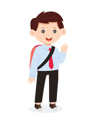 character student in school uniform