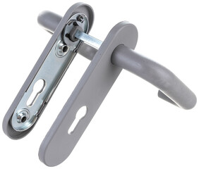 metal door handle on a white background