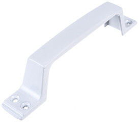 metal door handle on a white background
