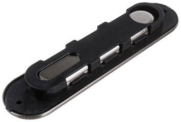 metal door handle on a white background