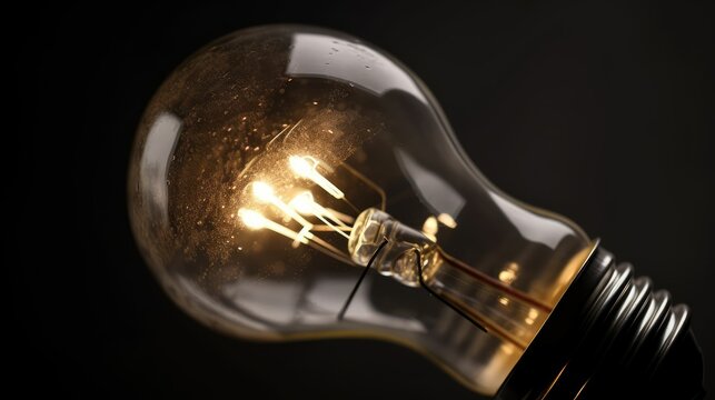 light bulb photorealistic image background, generative AI