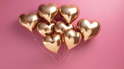 golden ballon hearts, generative AI