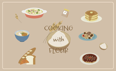 小麦粉を使った料理