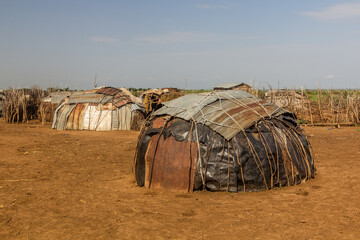 Daasanach tribe village near Omorate, Ethiopia