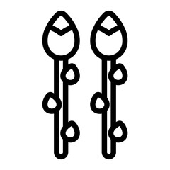 asparagus line icon