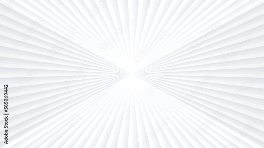 Aufkleber abstract white background with 3d lines pattern, architecture minimal white gray striped design
