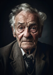 Obraz premium Elderly Male-Pensioner-Old Man Portrait-Generative AI