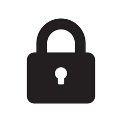 Lock icon in trendy flat style isolated on black background. Clock icon page symbol for your website design Calender icon logo, app, UI. Vector illustration calender icon, EPS10.