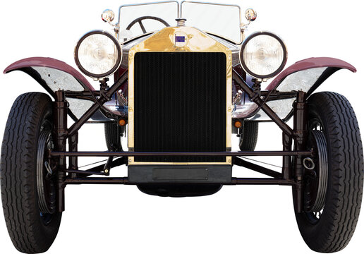 Lancia Lambda 1920 - 1930 old car isolated.  Vignola - Modena January 30, 2019