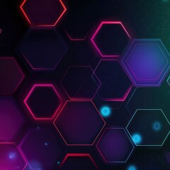 A hexagon gaming background front view