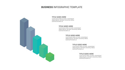 Business Growth Progress Success Bar Chart Infographic Template Design