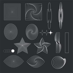 set abstract shape vector illustration