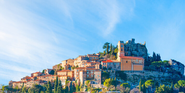 Eze village is a famous tourist destination on French Riviera - Nice, France
