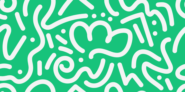 Abstract shapes modern pattern design. Hand drawn vector illustration. Trendy organic seamless pattern