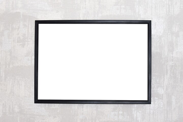 Set of white portrait picture frame mockups